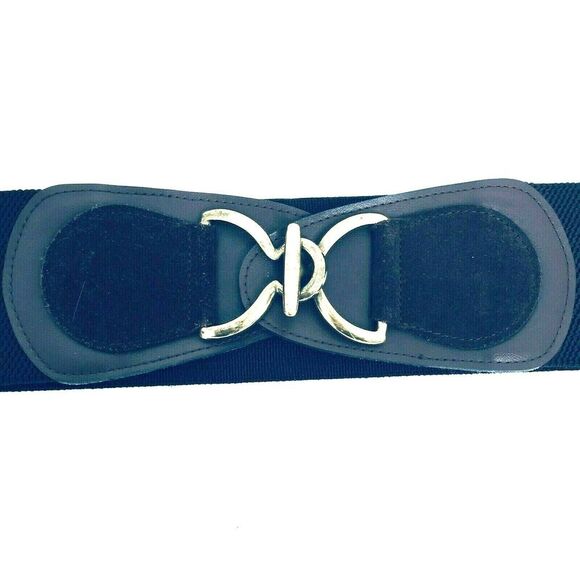 BDG Women's Buckle Belt Horse Bit Retro Classic 70's Brown Stretchy Size Large - Picture 2 of 5